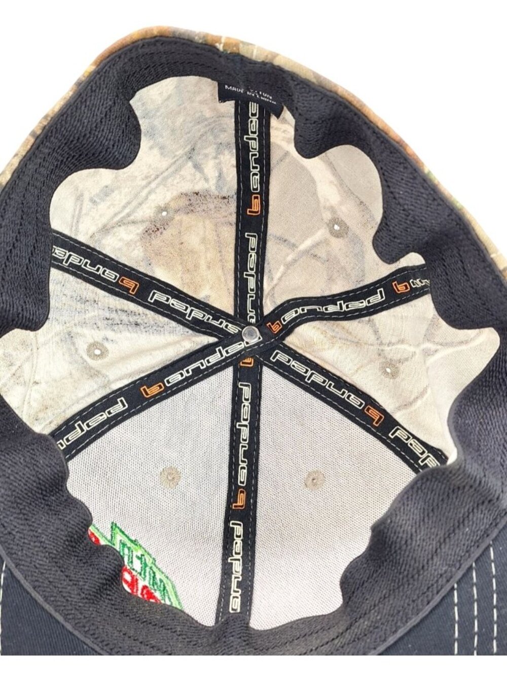 Mountain Dew Realtree Camo Camouflage Hat Embroidered Logo Baseball Cap Large XL - Picture 7 of 8